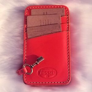 Light Pink Fossil Key Holder Wallet